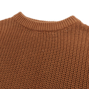 Chunky knit sweater in rust