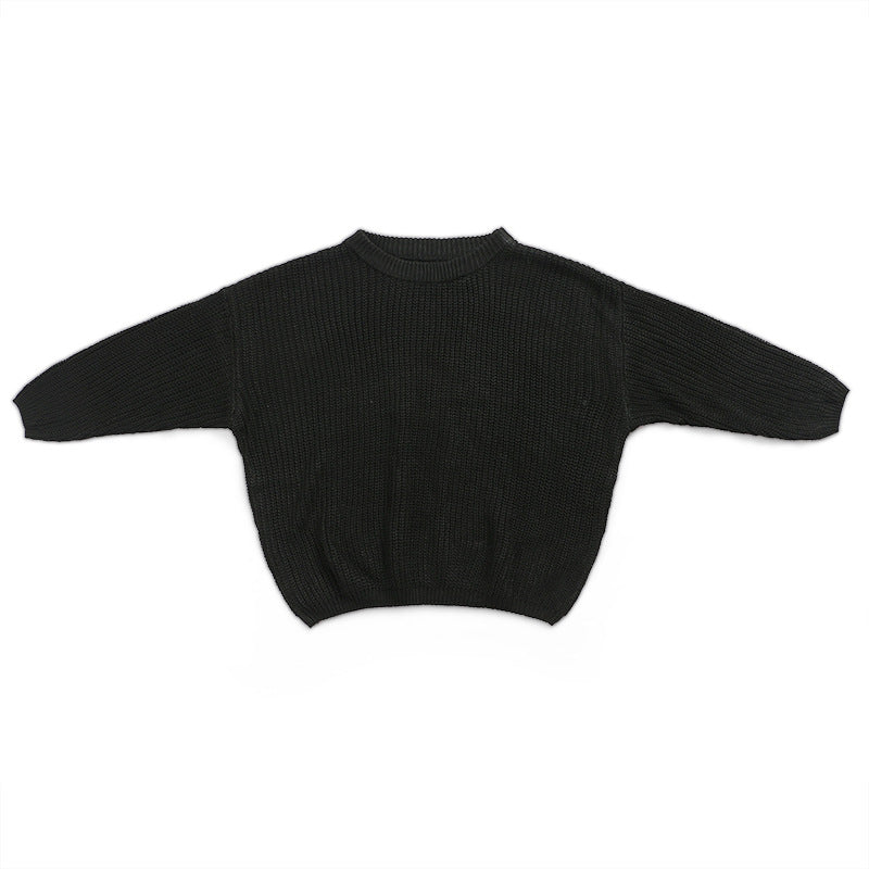 Chunky knit sweater in onyx