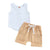 Taylor tank set in white and mustard