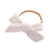 Velvet bow headband in white