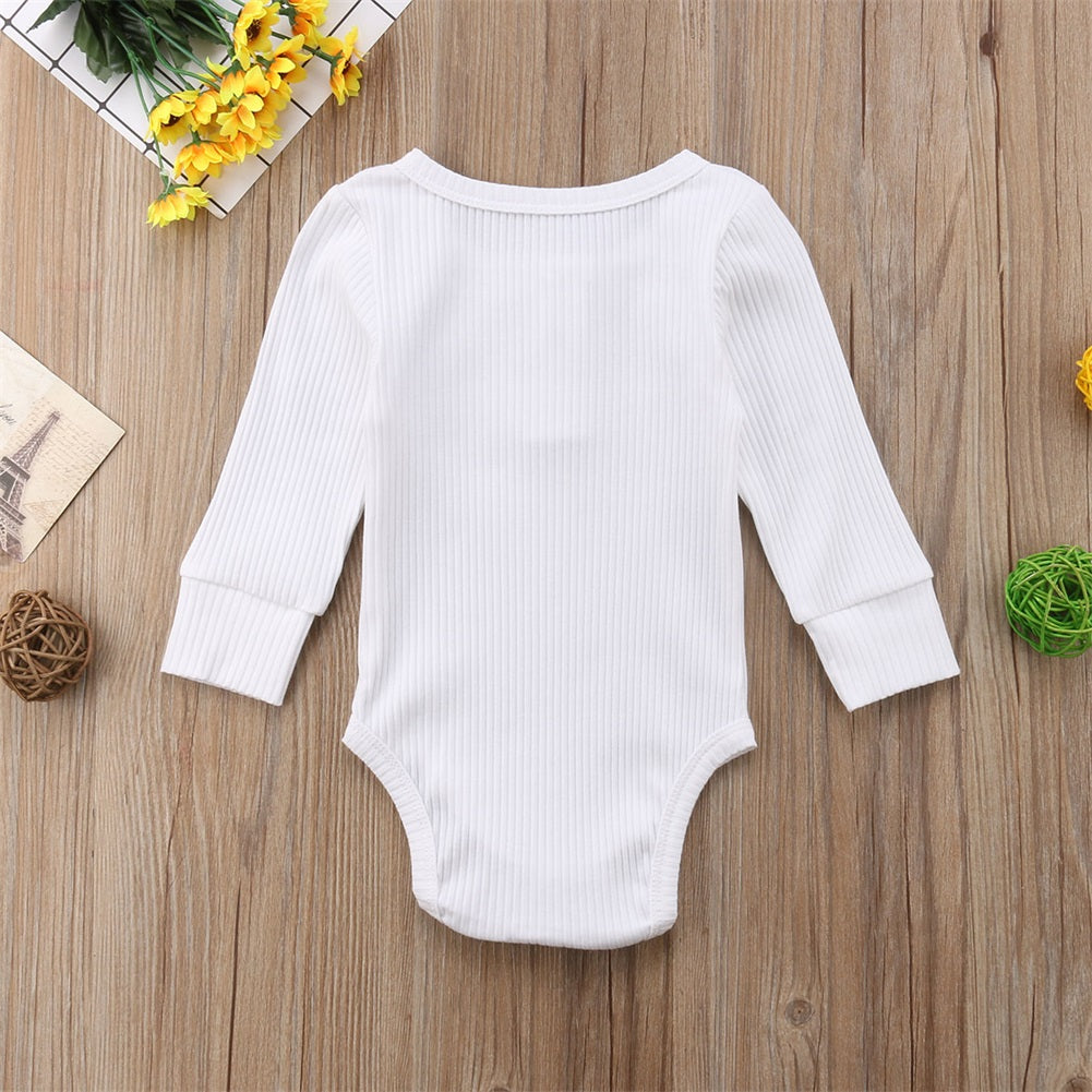 White ribbed best sale bodysuit baby