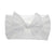 Cable knit bow in white