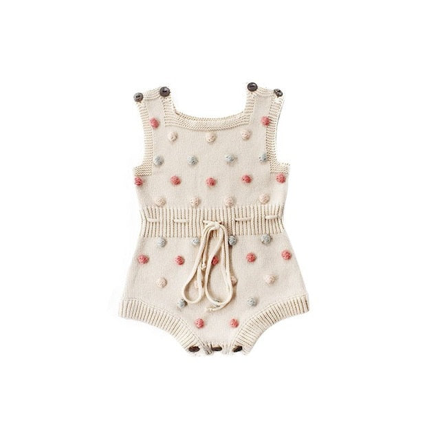 Colorful Dot Knit Romper - ChubbyBubbyBear