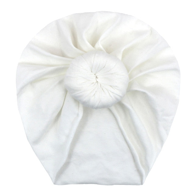 Top Knot Turban in white