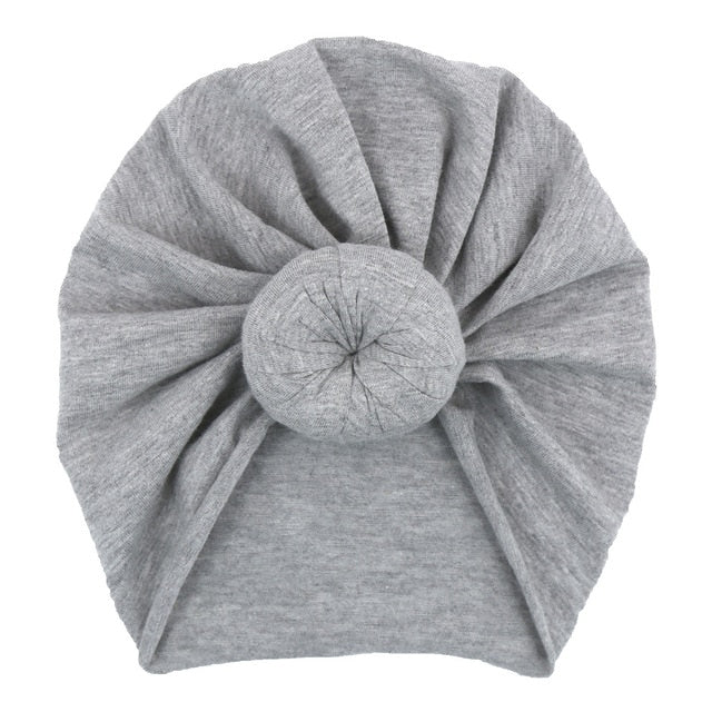 Top Knot Turban in grey