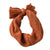 Ribbed bow headband- rust