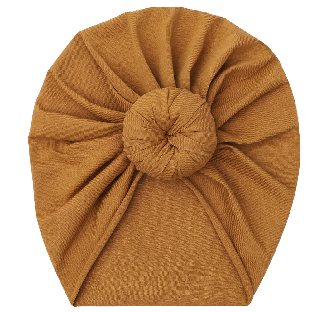 Top Knot Turban in camel